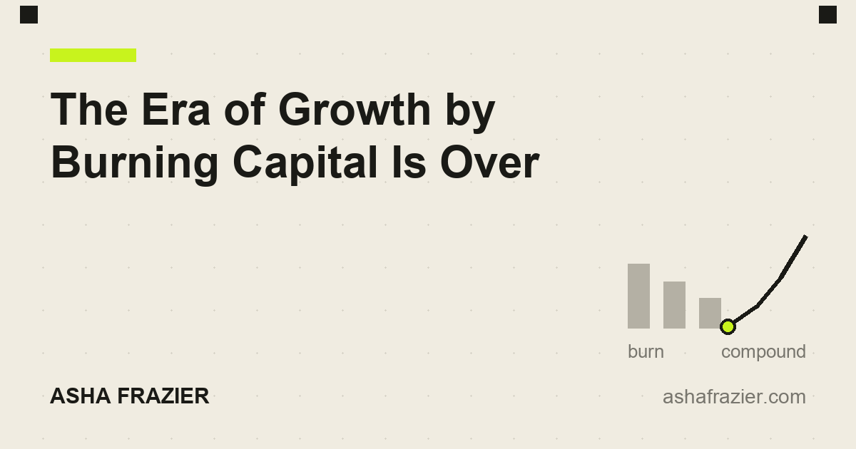 The Era of Growth by Burning Capital Is Over