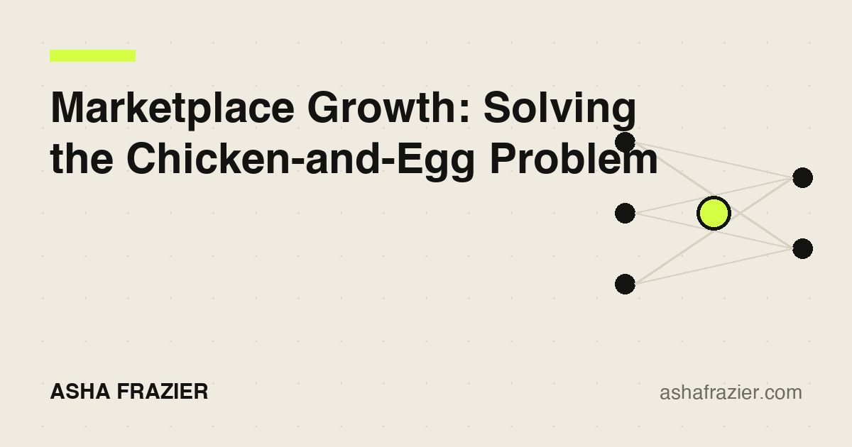 Marketplace Growth Strategies: Solving the Chicken-and-Egg Problem